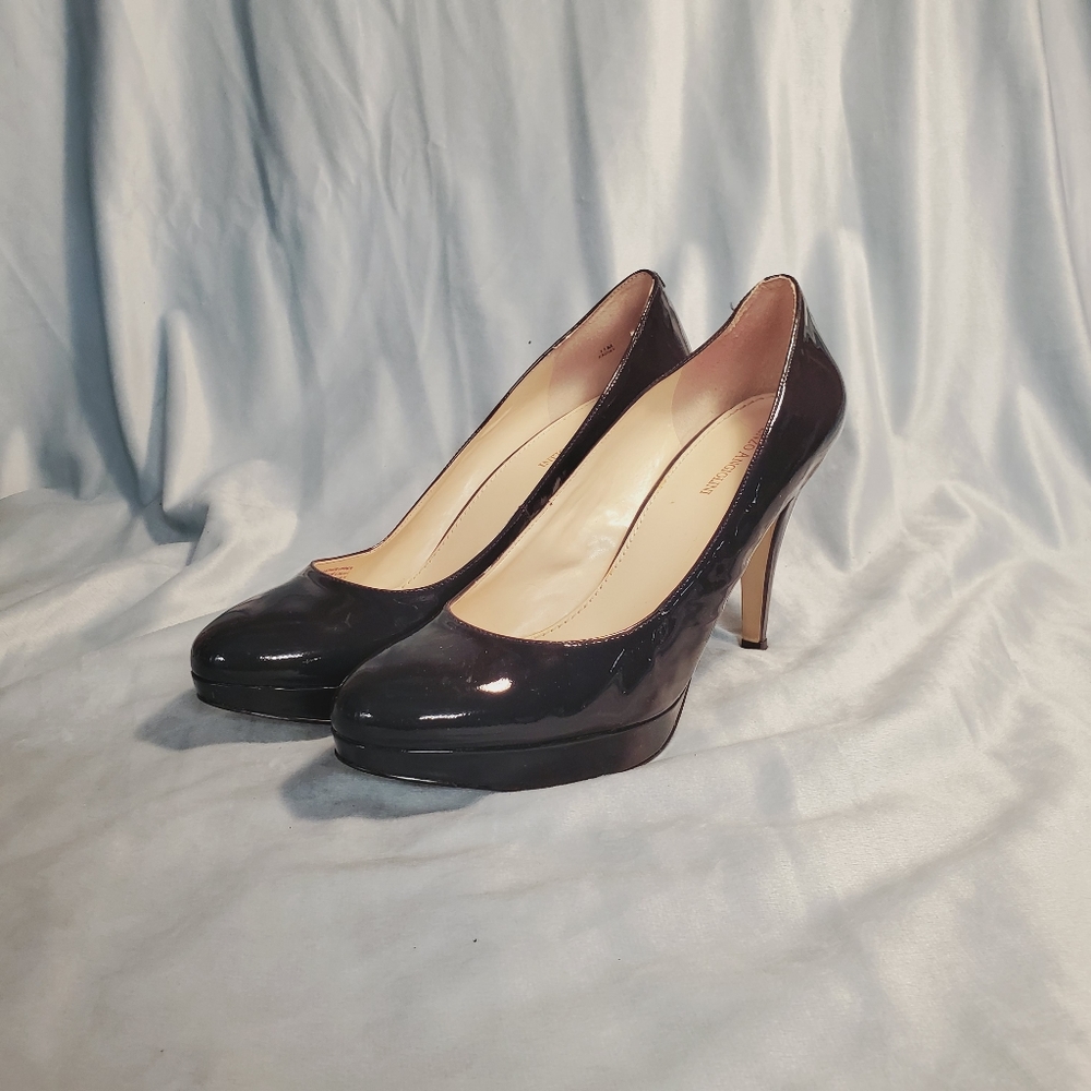 Charcoal Patent Leather Pumps